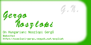 gergo noszlopi business card